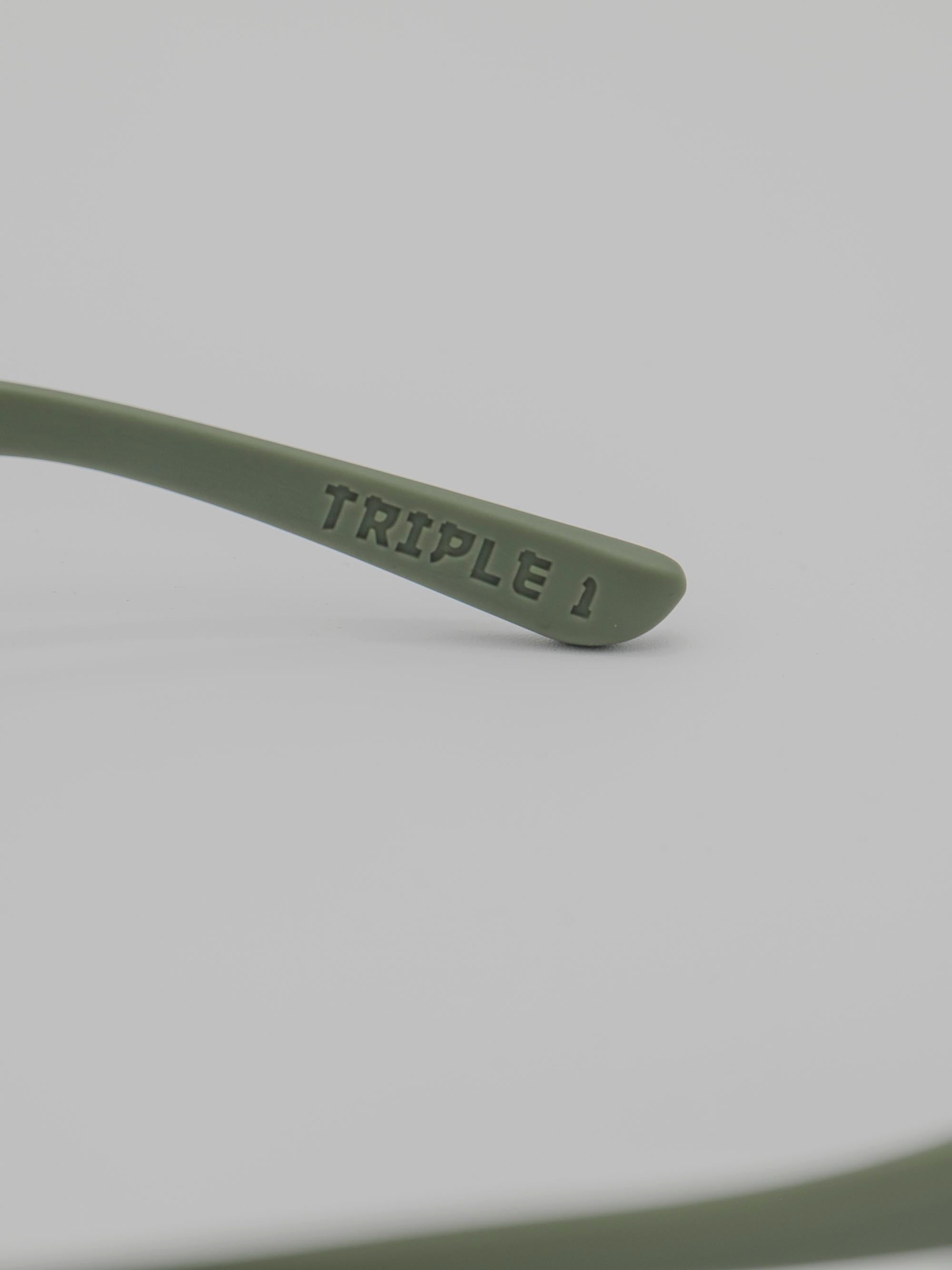 ORDA Triple 1 – Green Velo Grip Frame with Black Haze Chromo Vue™ Lens Sunglasses