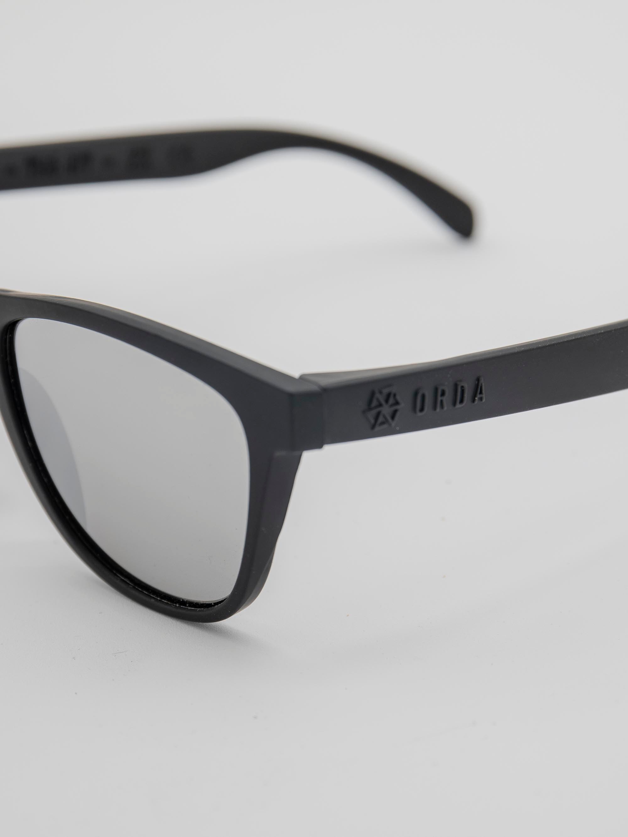 ORDA The MT – Black Velo Grip Frame with Silver Mirrored Chromo Vue™ Lens Sunglasses