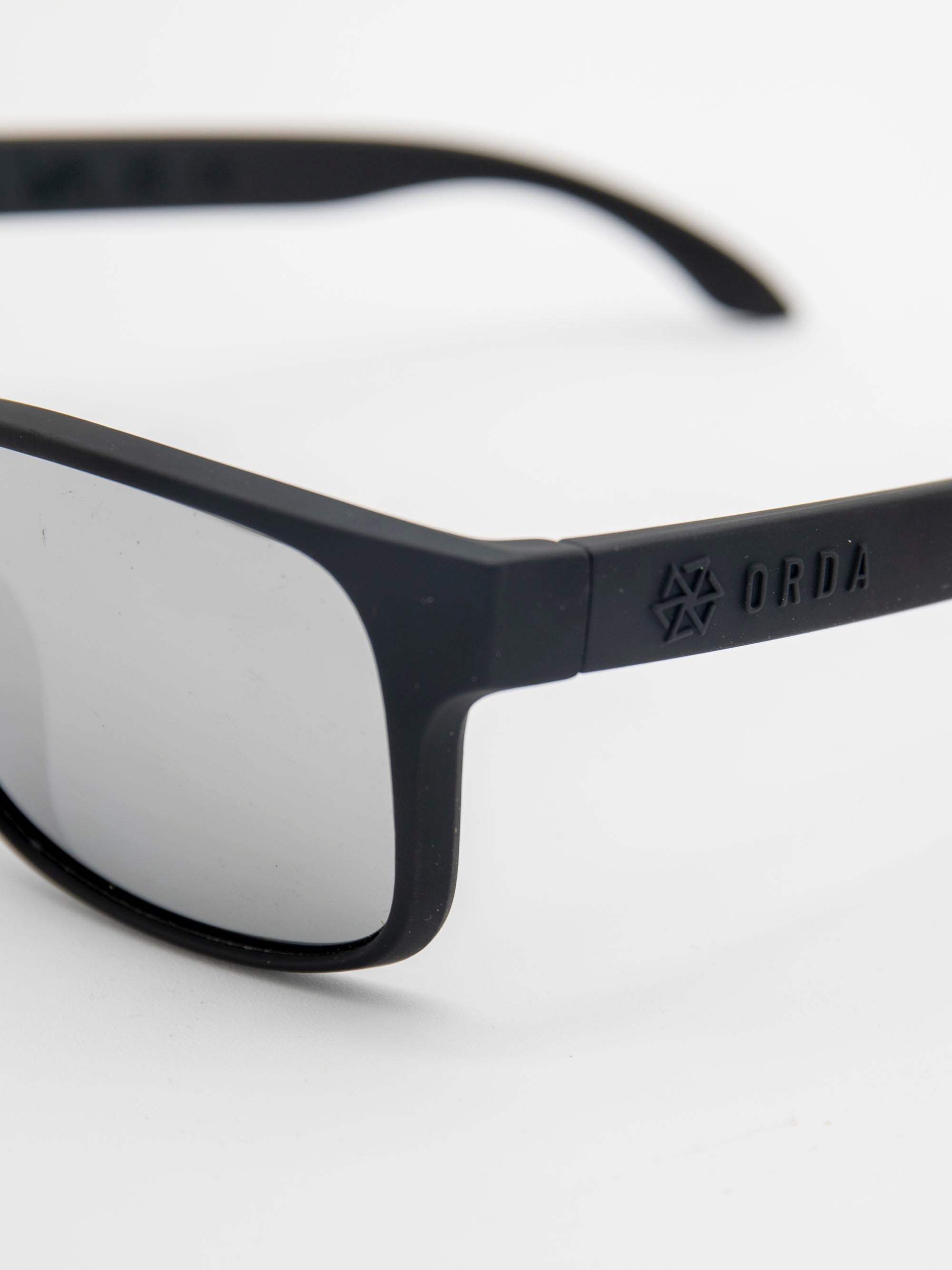ORDA Jesse Jude – Black Velo Grip Frame with Mirrored Silver Chromo Vue™ Lens Sunglasses