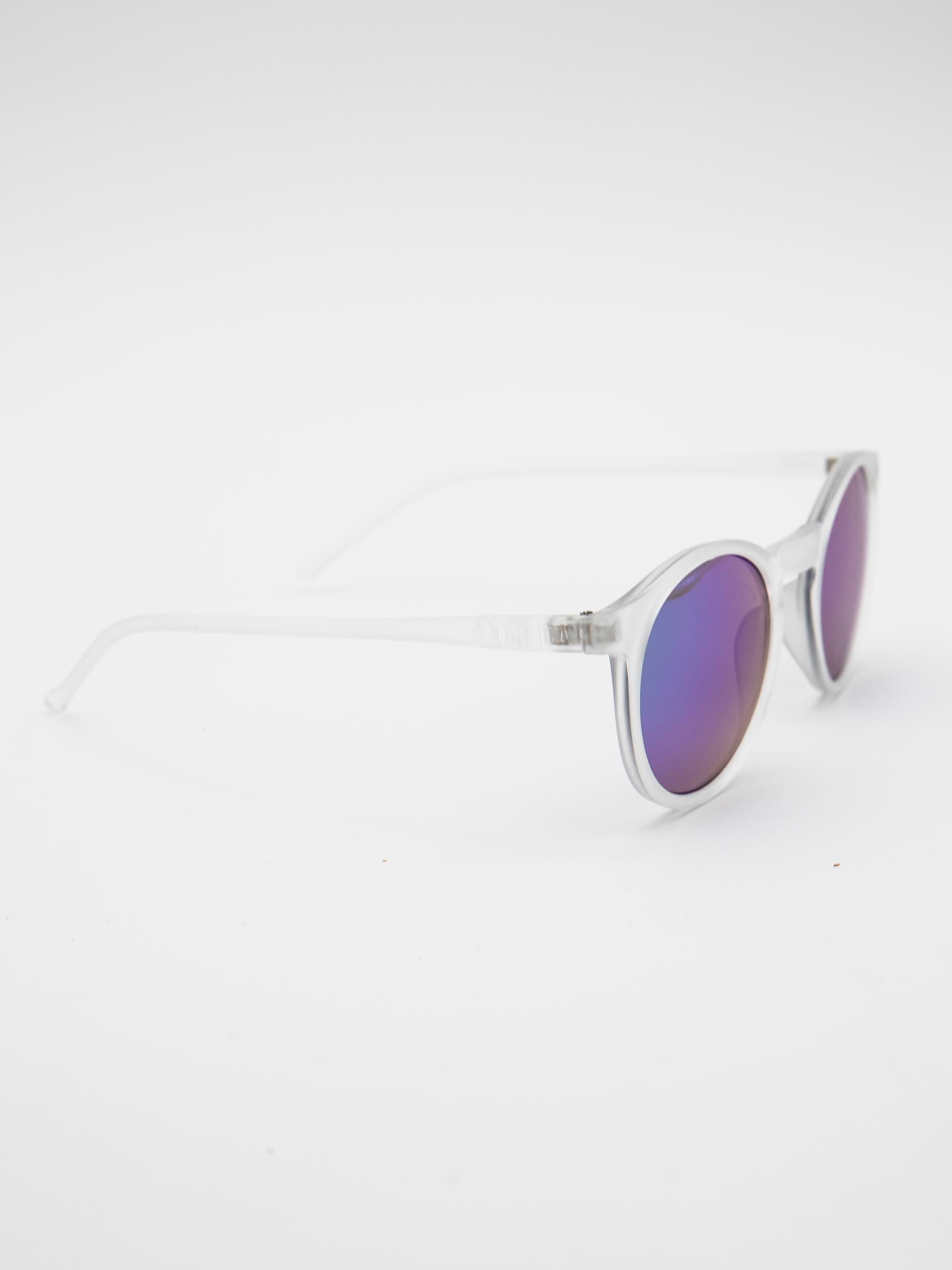 ORDA BD Classic – Frosted Clear Velo Grip Frame with Mirrored Green Chromo Vue™ Lens Sunglasses