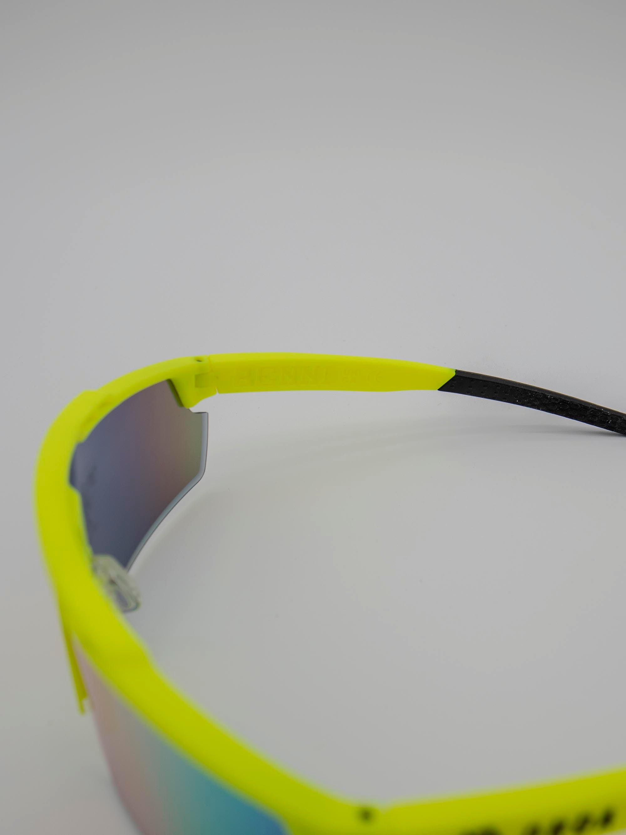 ORDA Benni – Fluro Yellow Velo Grip Frame with Revo Red/Orange Chromo Vue™ Lens Sunglasses