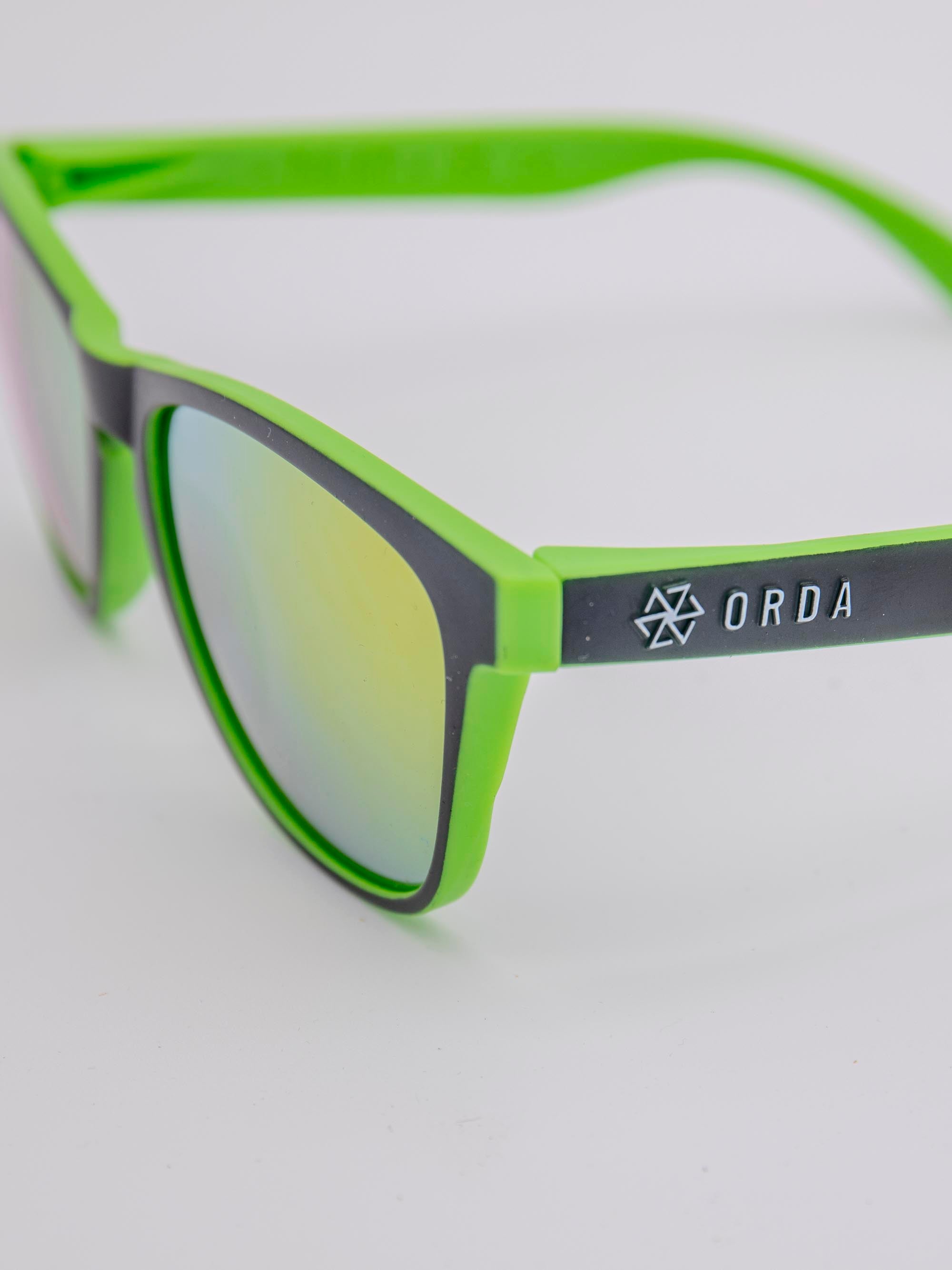 ORDA The MT – Black Outer / Green Inner Two Tone Lux Frame with Mirrored Red/Gold Chromo Vue™ Lens Sunglasses
