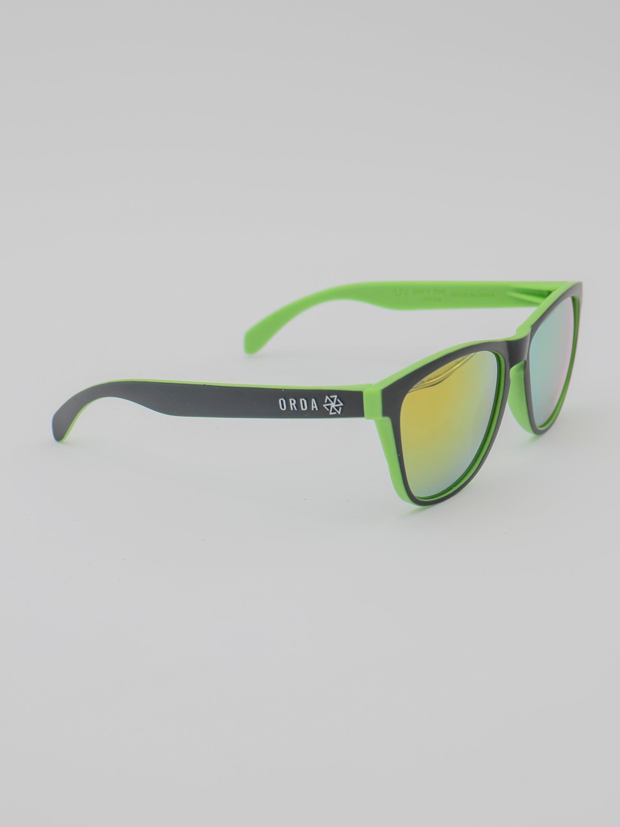 ORDA The MT – Black Outer / Green Inner Two Tone Lux Frame with Mirrored Red/Gold Chromo Vue™ Lens Sunglasses