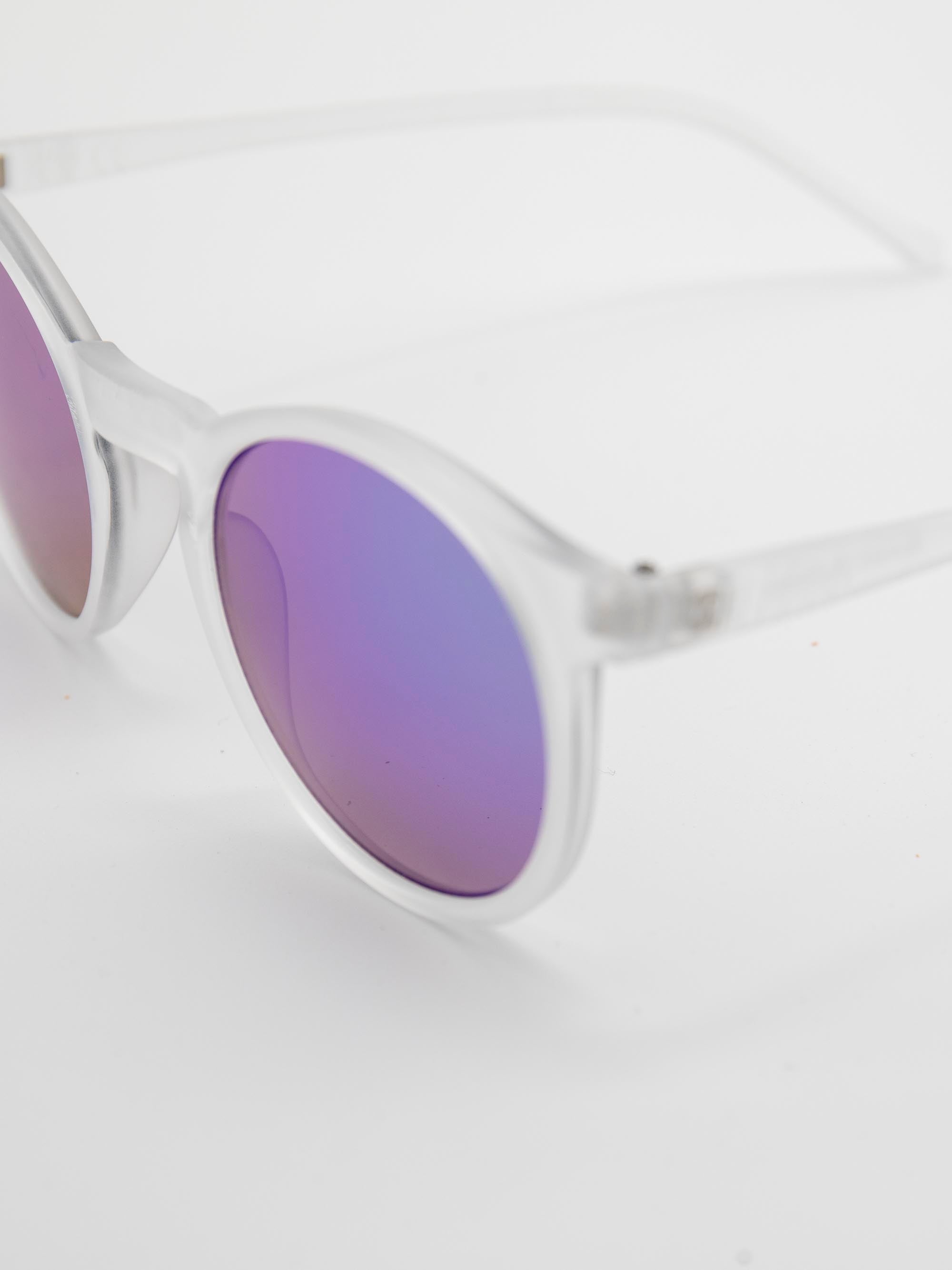 ORDA BD Classic – Frosted Clear Velo Grip Frame with Mirrored Green Chromo Vue™ Lens Sunglasses