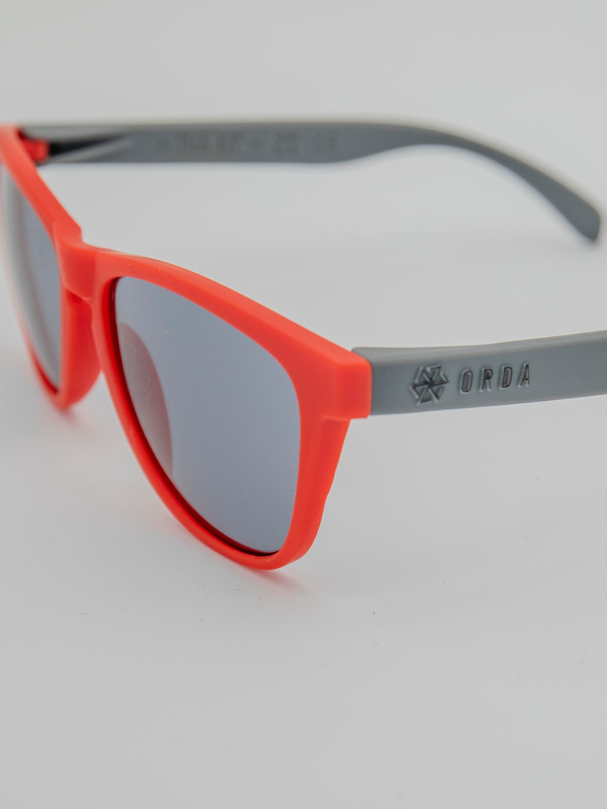 ORDA The MT – Grey / Red Velo Grip Frame with Smoke Black Chromo Vue™ Lens Sunglasses