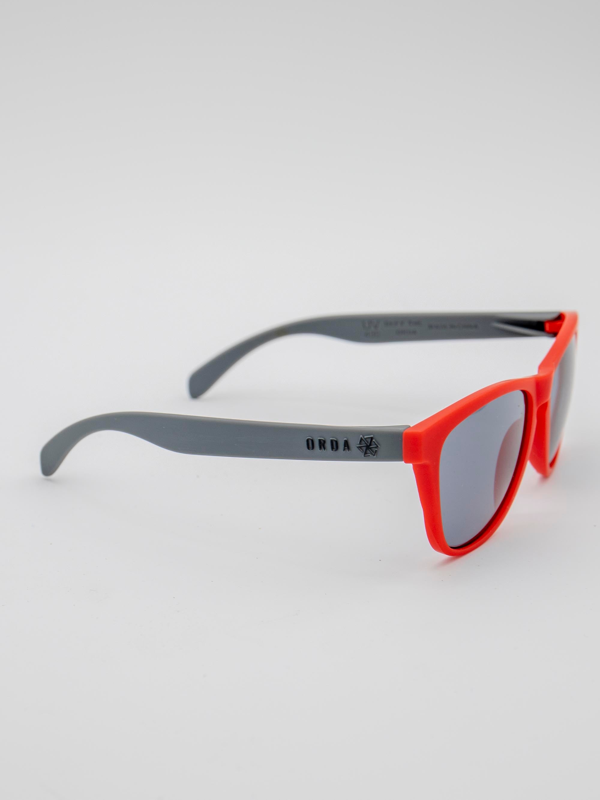 ORDA The MT – Grey / Red Velo Grip Frame with Smoke Black Chromo Vue™ Lens Sunglasses
