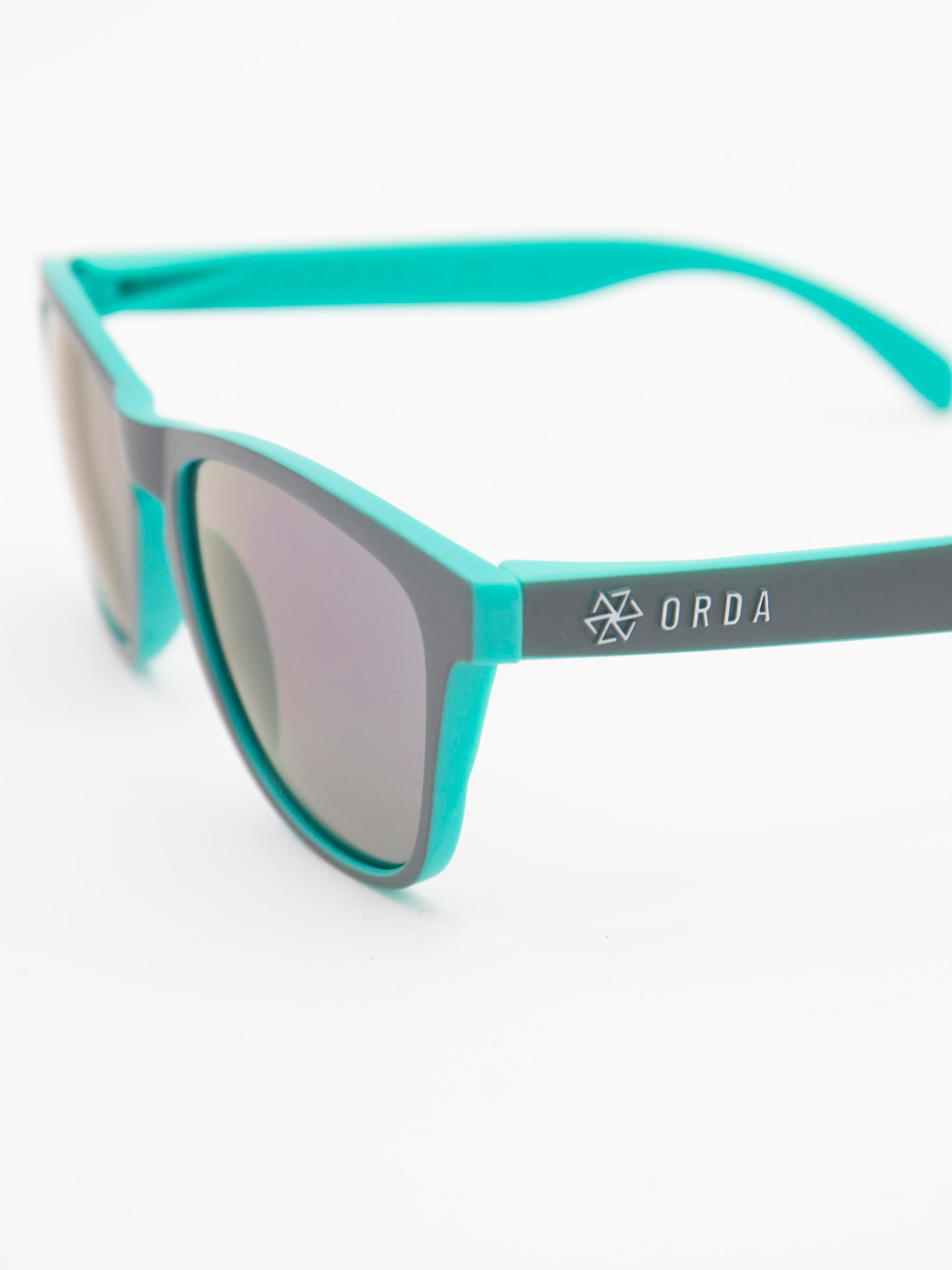 ORDA The MT – Grey Outer / Teal Inner Two Tone Lux Frame with Mirrored Blue Chromo Vue™ Lens Sunglasses