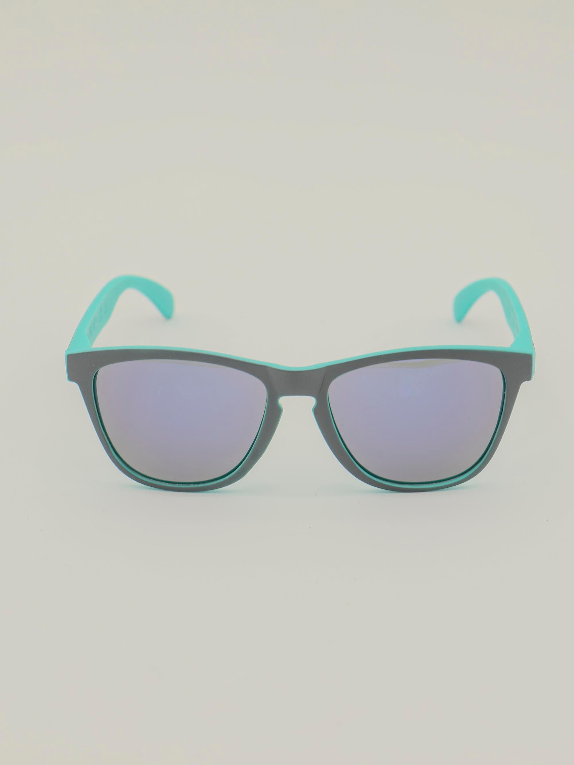 ORDA The MT – Grey Outer / Teal Inner Two Tone Lux Frame with Mirrored Blue Chromo Vue™ Lens Sunglasses
