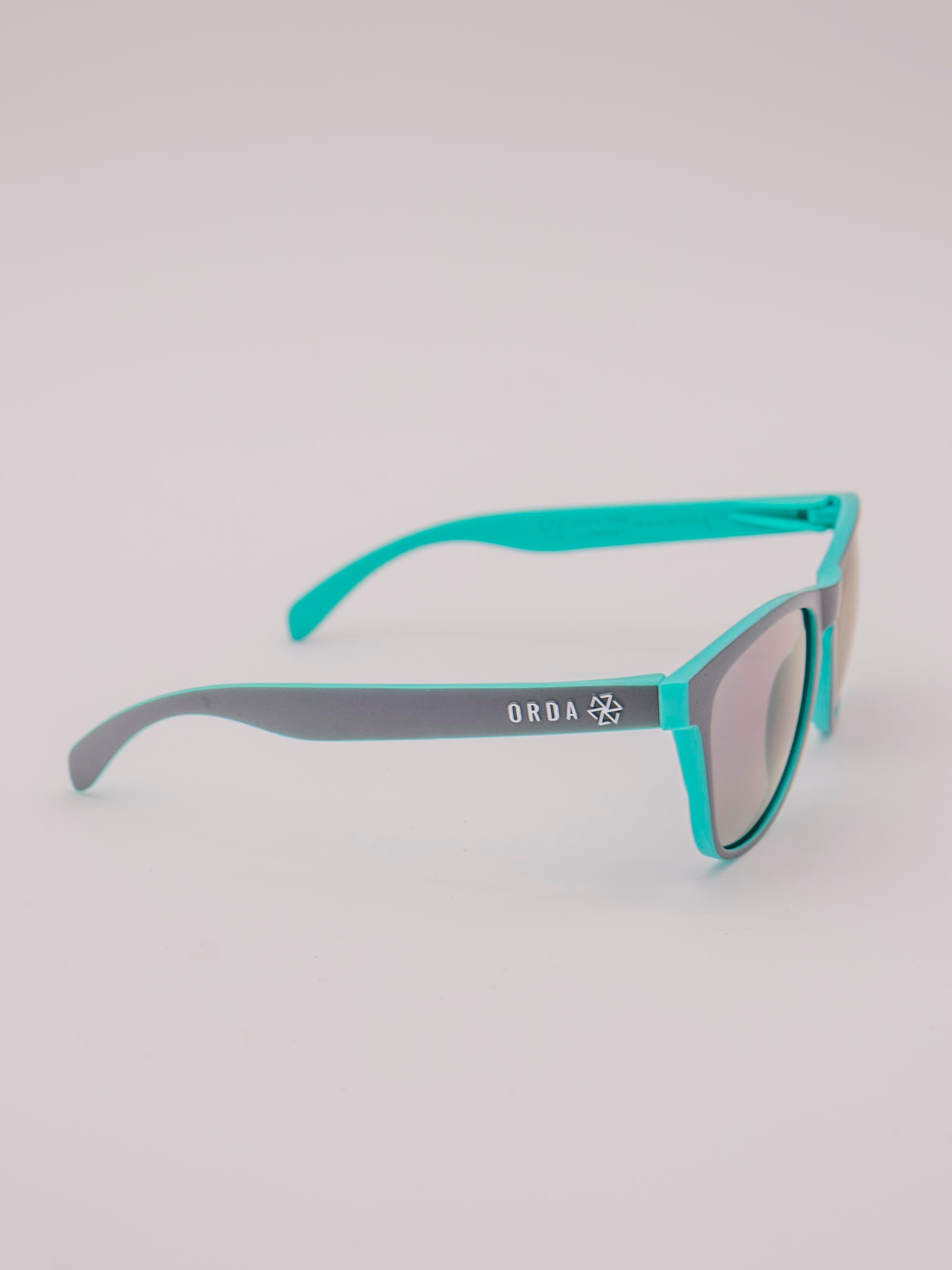 ORDA The MT – Grey Outer / Teal Inner Two Tone Lux Frame with Mirrored Blue Chromo Vue™ Lens Sunglasses