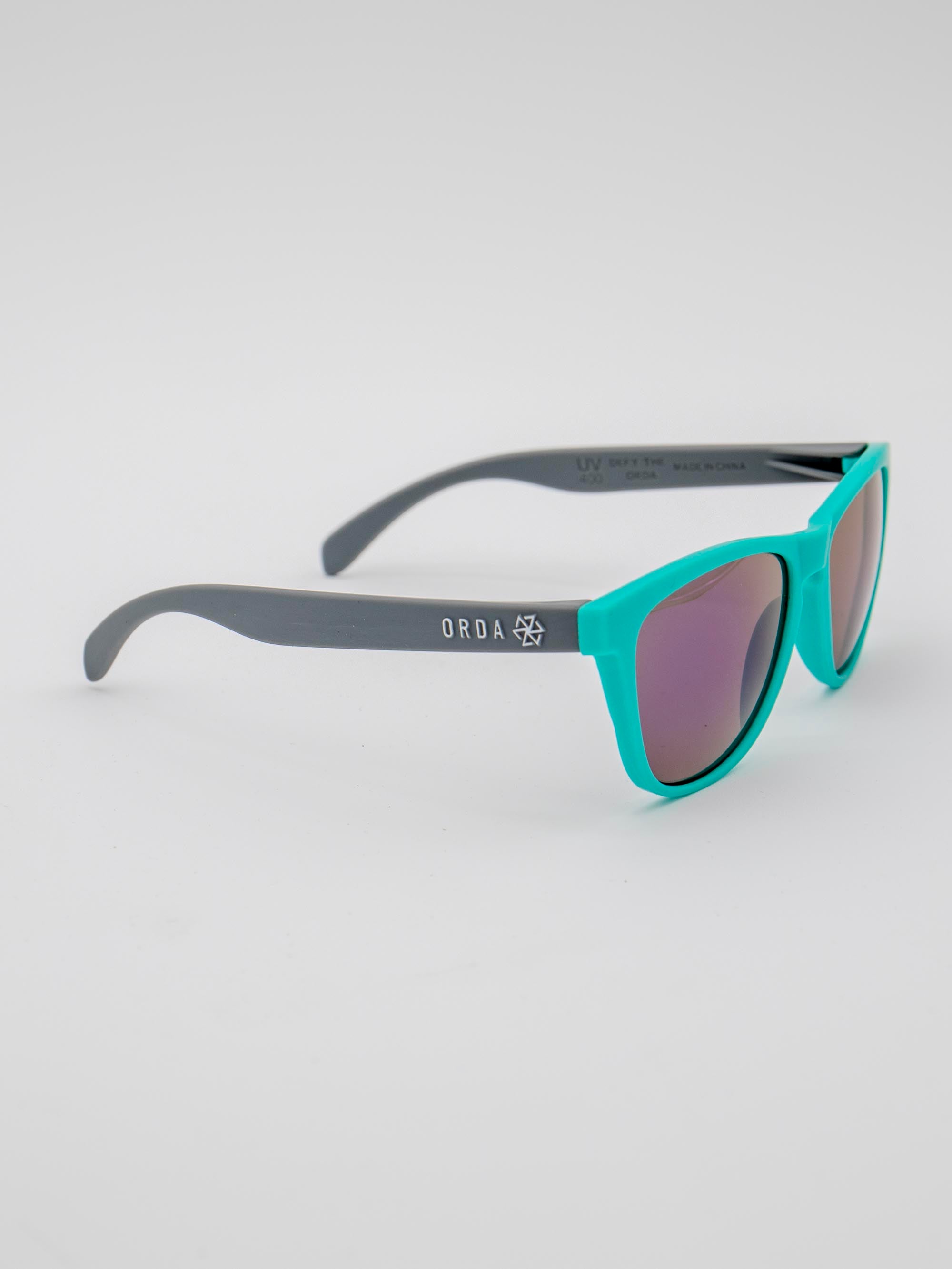 ORDA The MT – Grey / Teal Velo Grip Frame with Blue Mirrored Chromo Vue™ Lens Sunglasses
