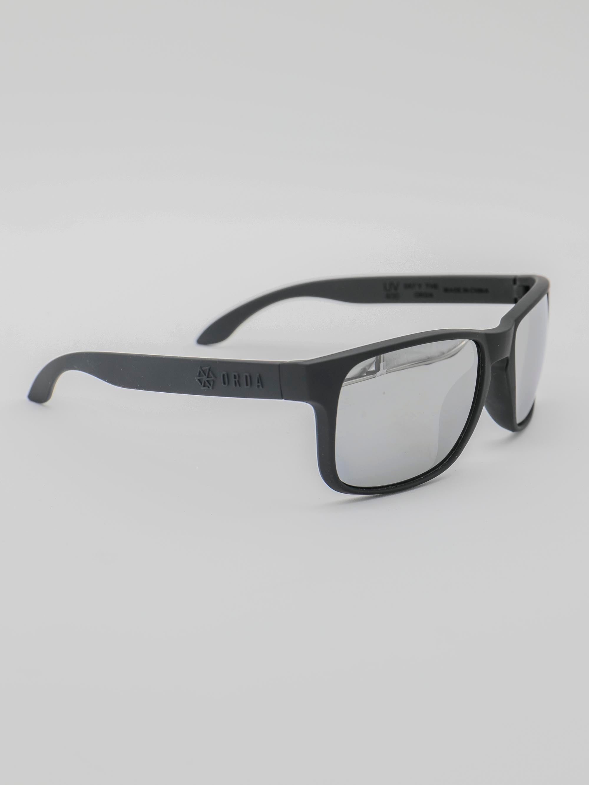 ORDA Jesse Jude – Black Velo Grip Frame with Mirrored Silver Chromo Vue™ Lens Sunglasses