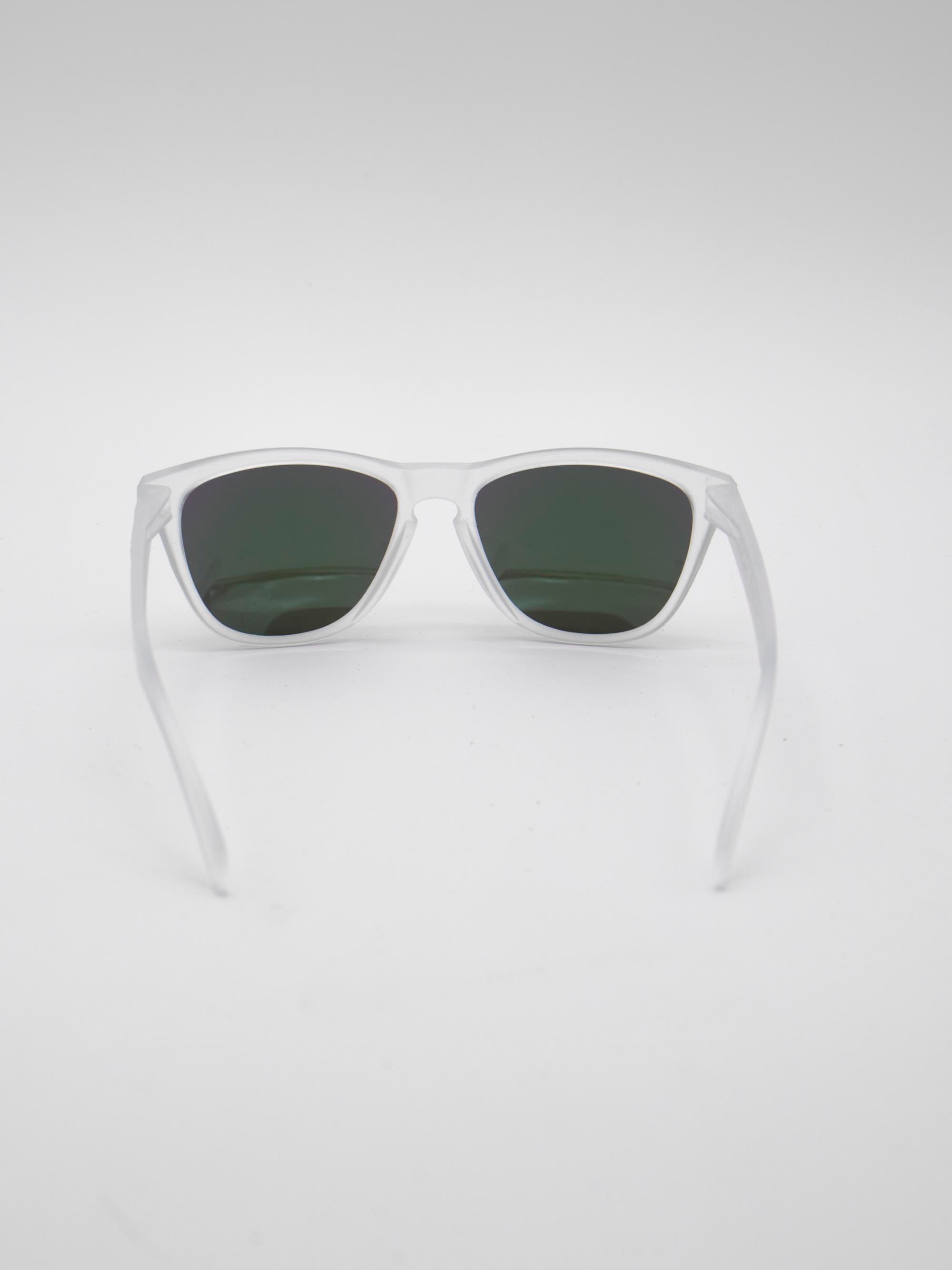 ORDA The MT – Frosted Clear Artix Armour Frame with Purple Mirrored Chromo Vue™ Lens Sunglasses