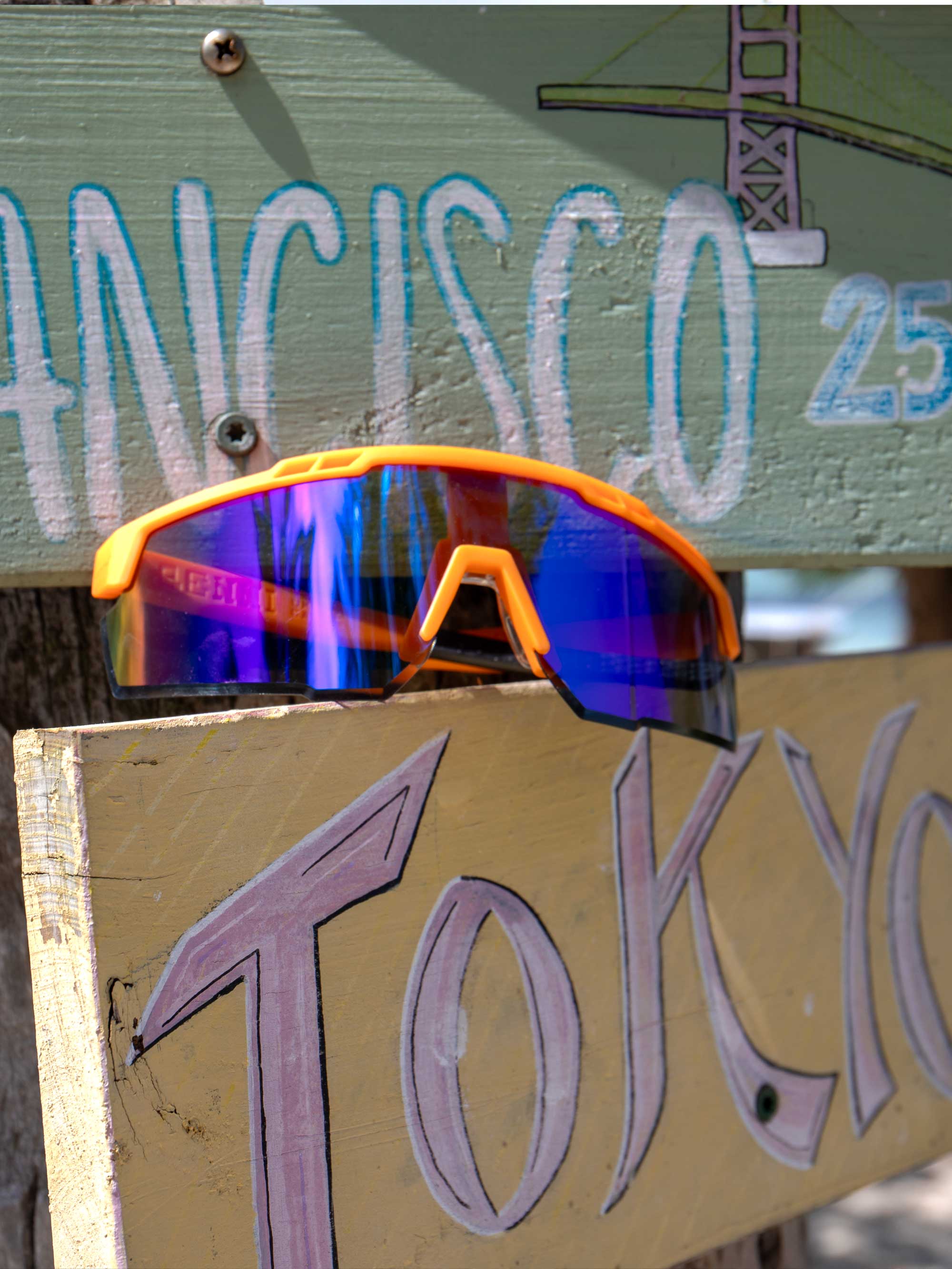 ORDA Benni – Orange Velo Grip Frame with Revo Blue Chromo Vue™ Lens Sunglasses